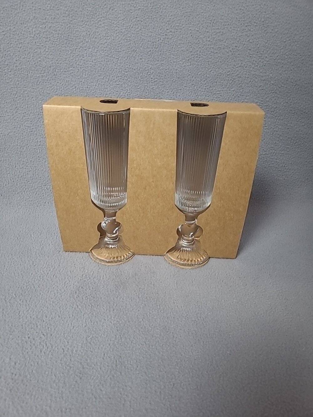 Target Bullseye Playground Valentine Clear Heart Champagne Glass Set